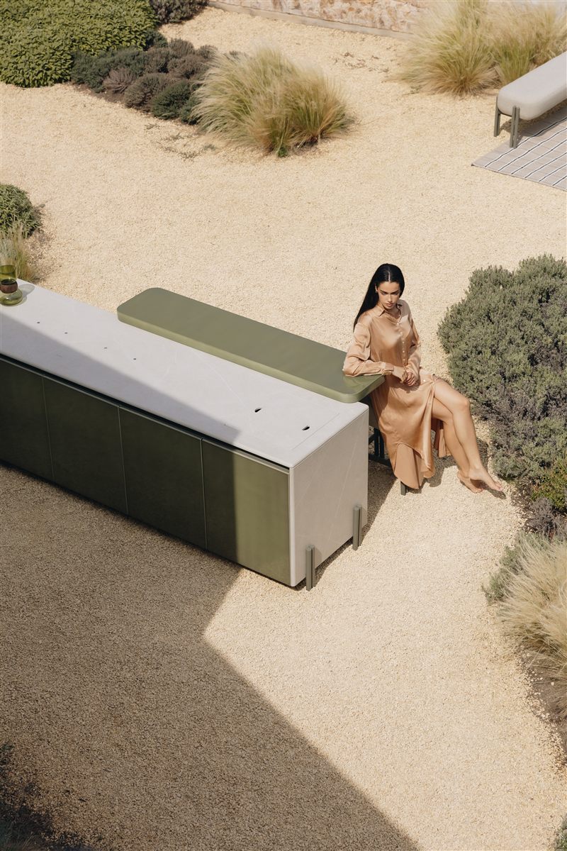 LAVA by Novara outdoor kitchen in a Mediterranean garden